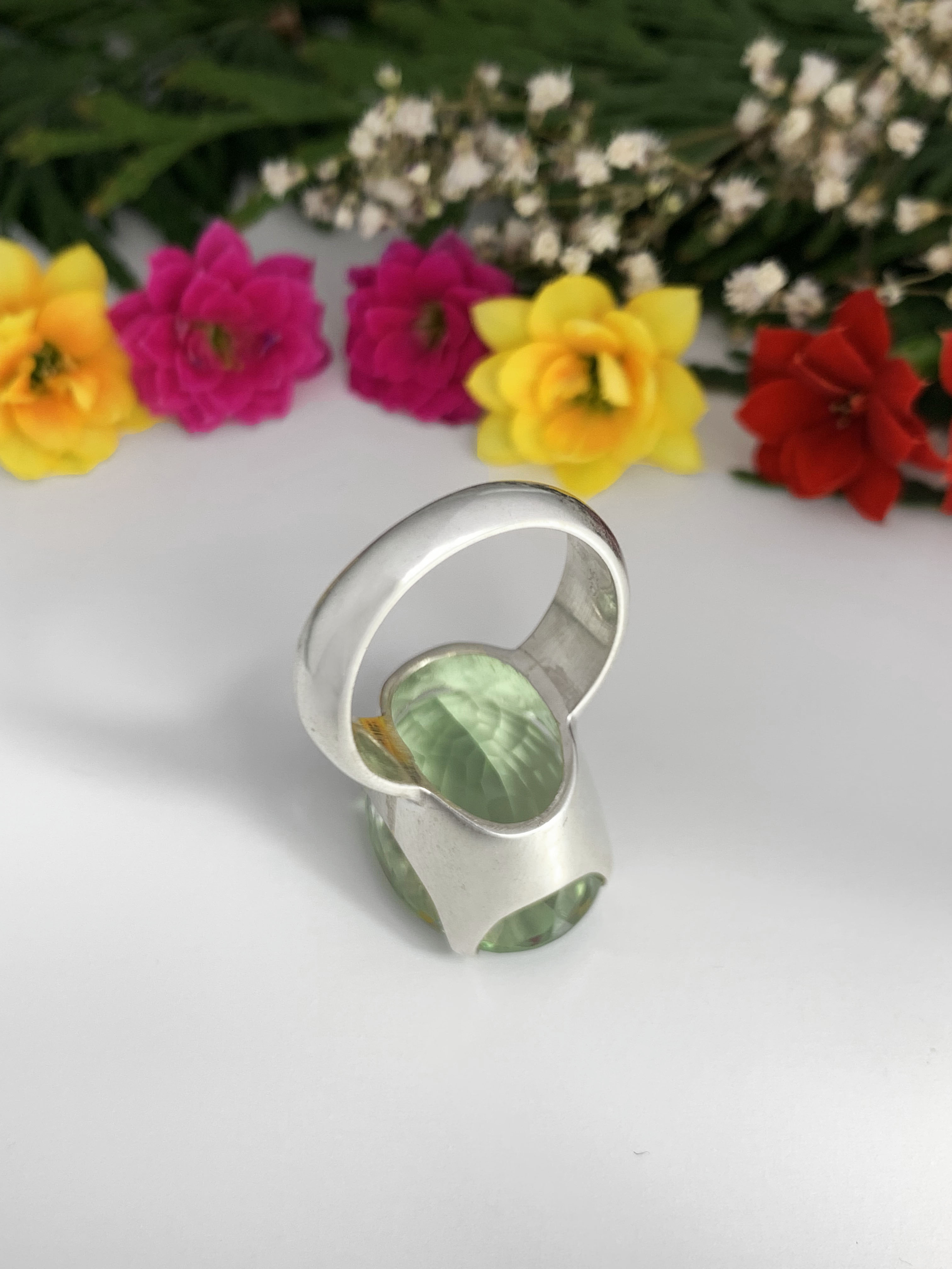 Green Amethyst Ring
