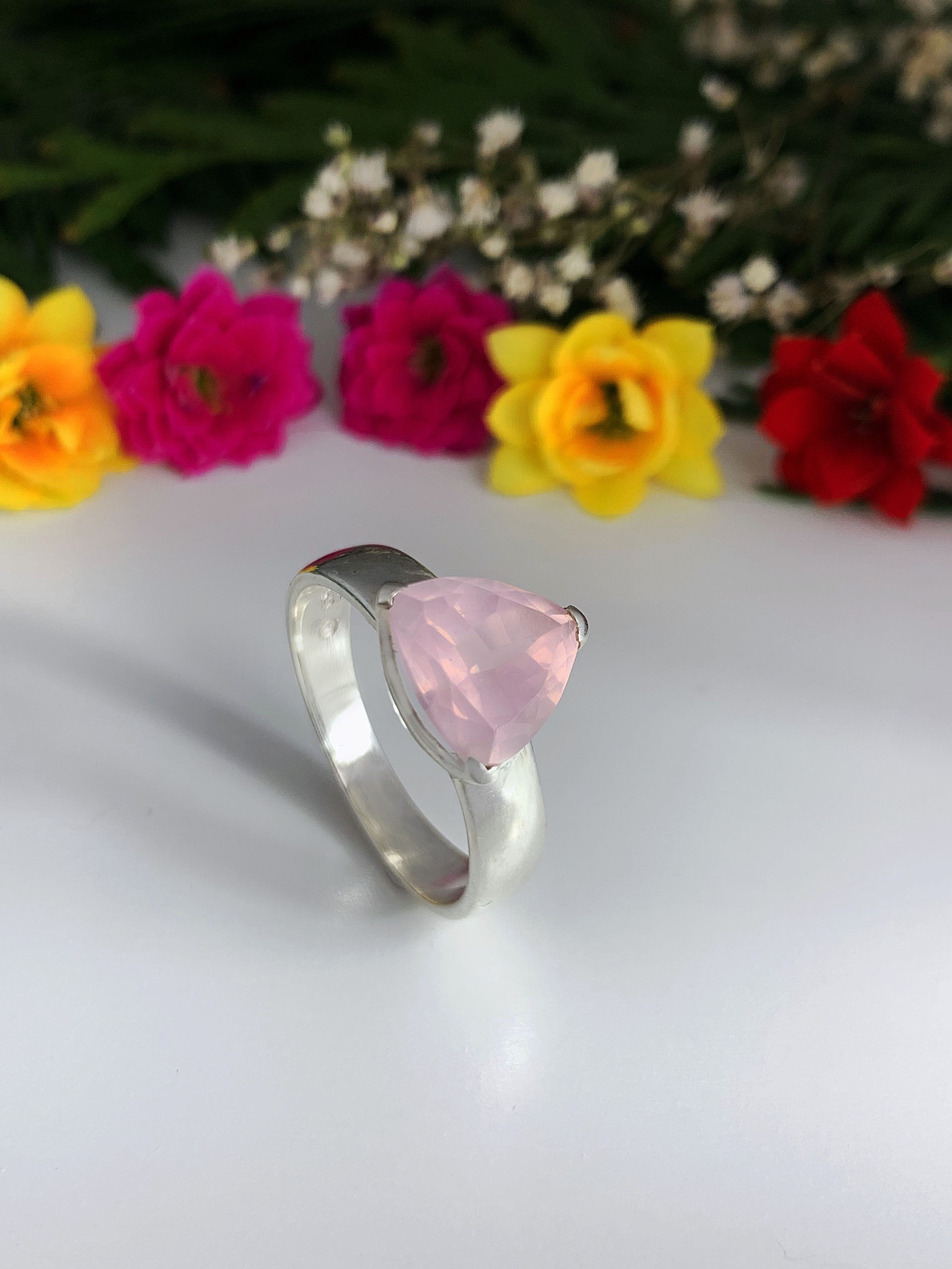 Rosenquarz Ring - TOP