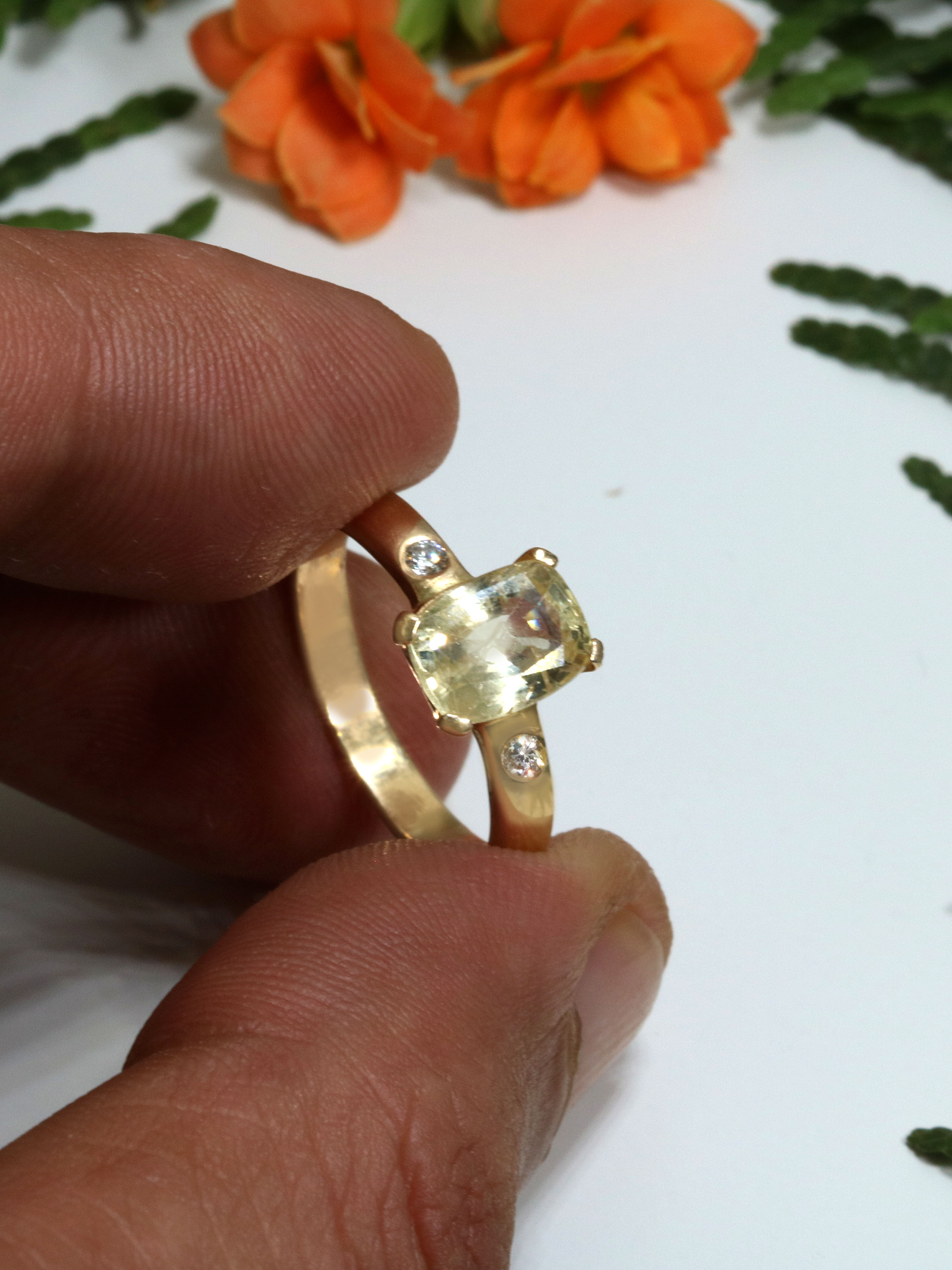 aquamarin-ring-aquamarine-ring-gold-gs0118-2 Saphir Ring mit Diamant - Gold 14k
