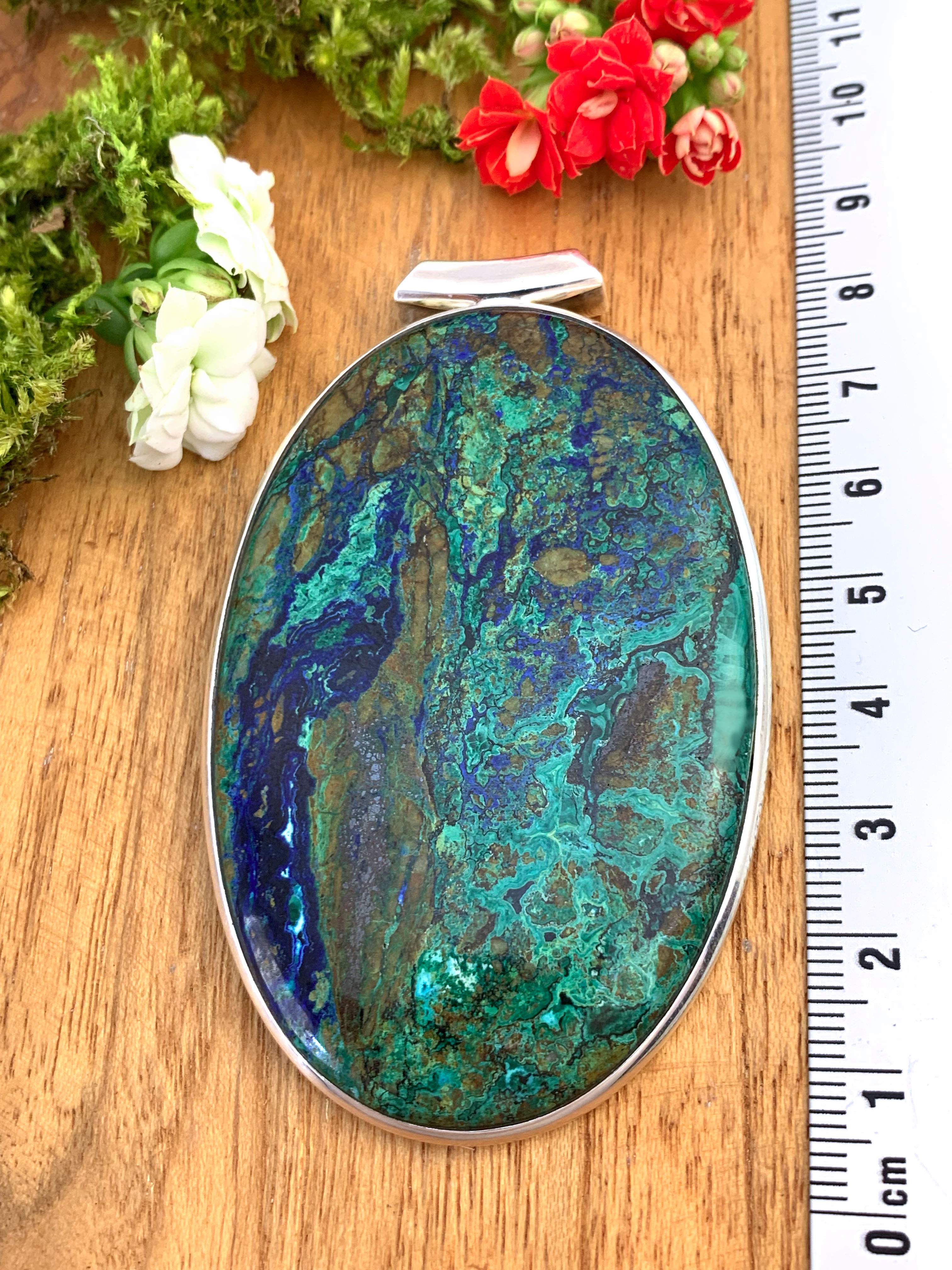 azurit-malachit-anhaenger-azurite-malachite-pendant-ah03111-4 Azurit Malachit Anhänger - XXL