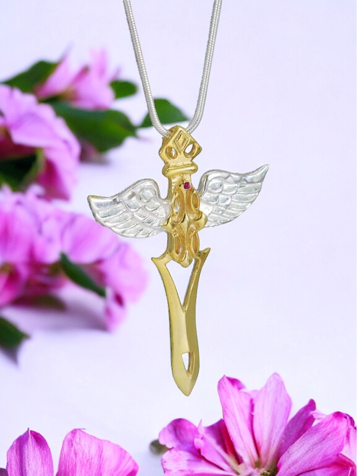 Photoroom_20240316_184318 Schwert von Erzengel Michael Anhänger mit Rubin