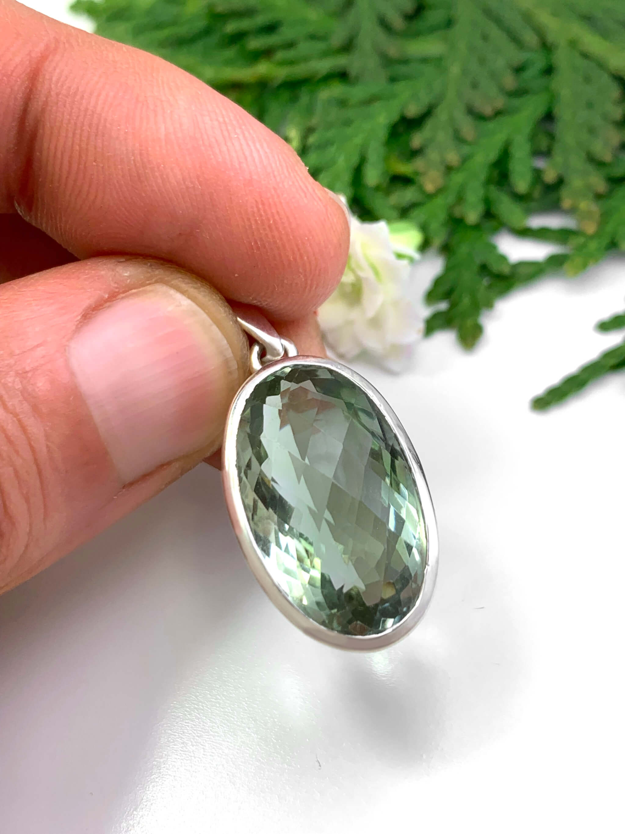 Green Amethyst Pendant 