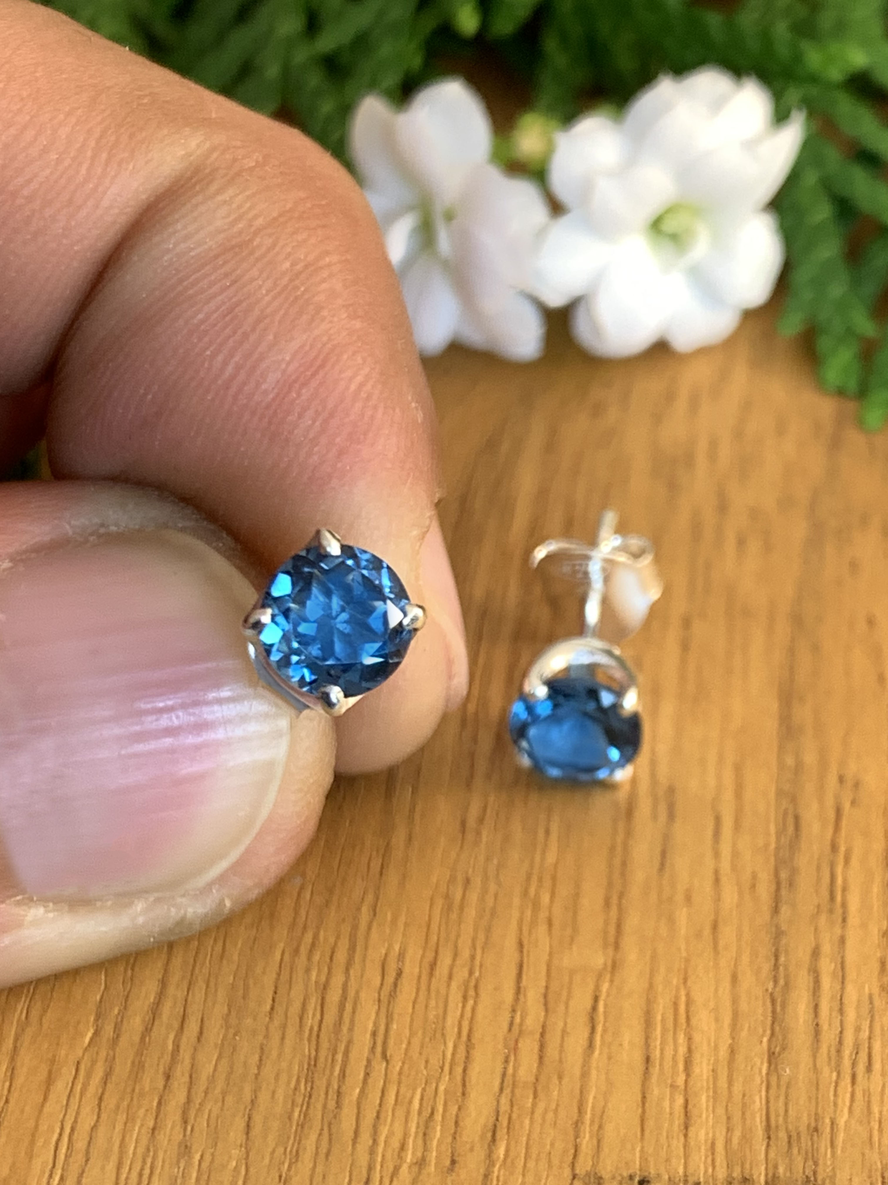 blautopas-ohrstecker-blue-topaz-earrings-ohr00770-2 London Blautopas Ohrstecker - 925 Silber