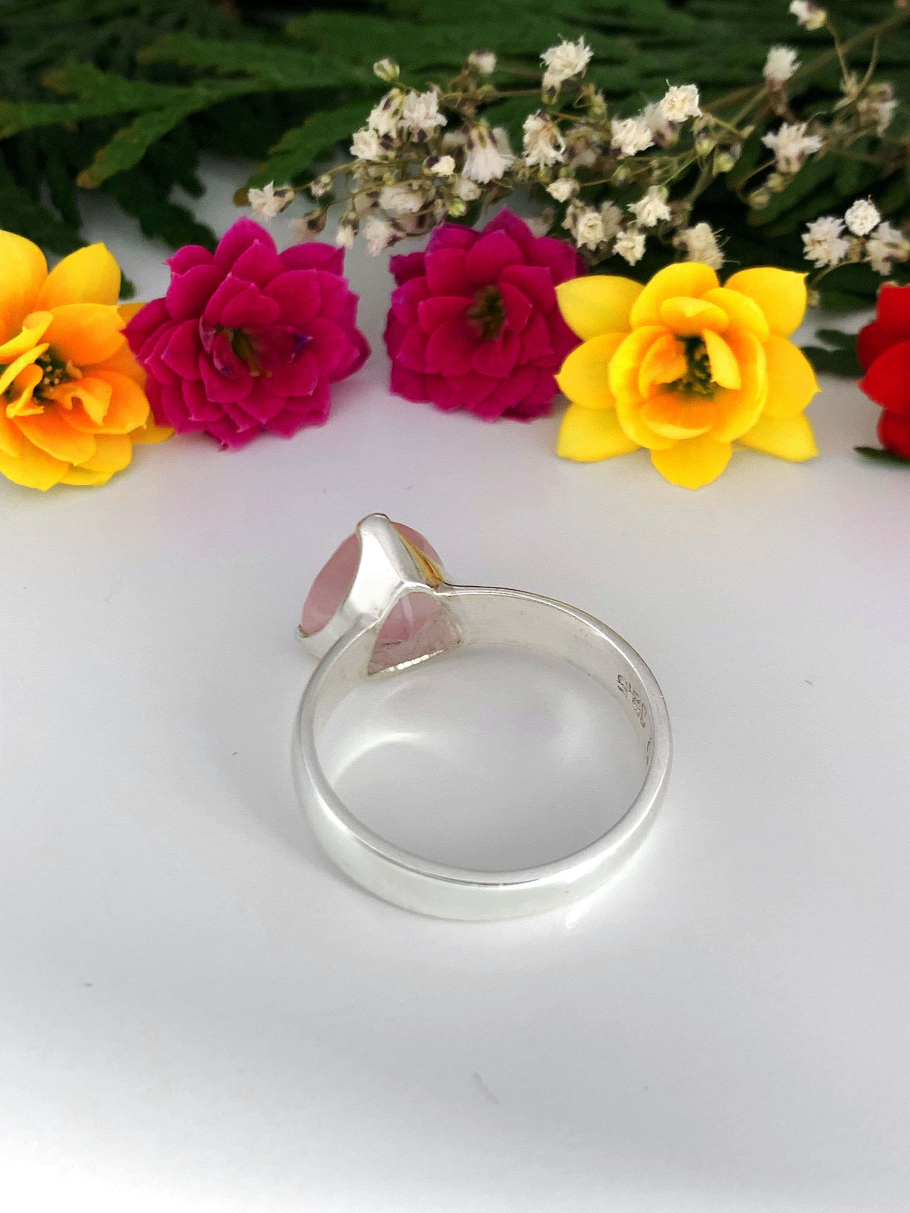 Rosenquarz Ring - TOP
