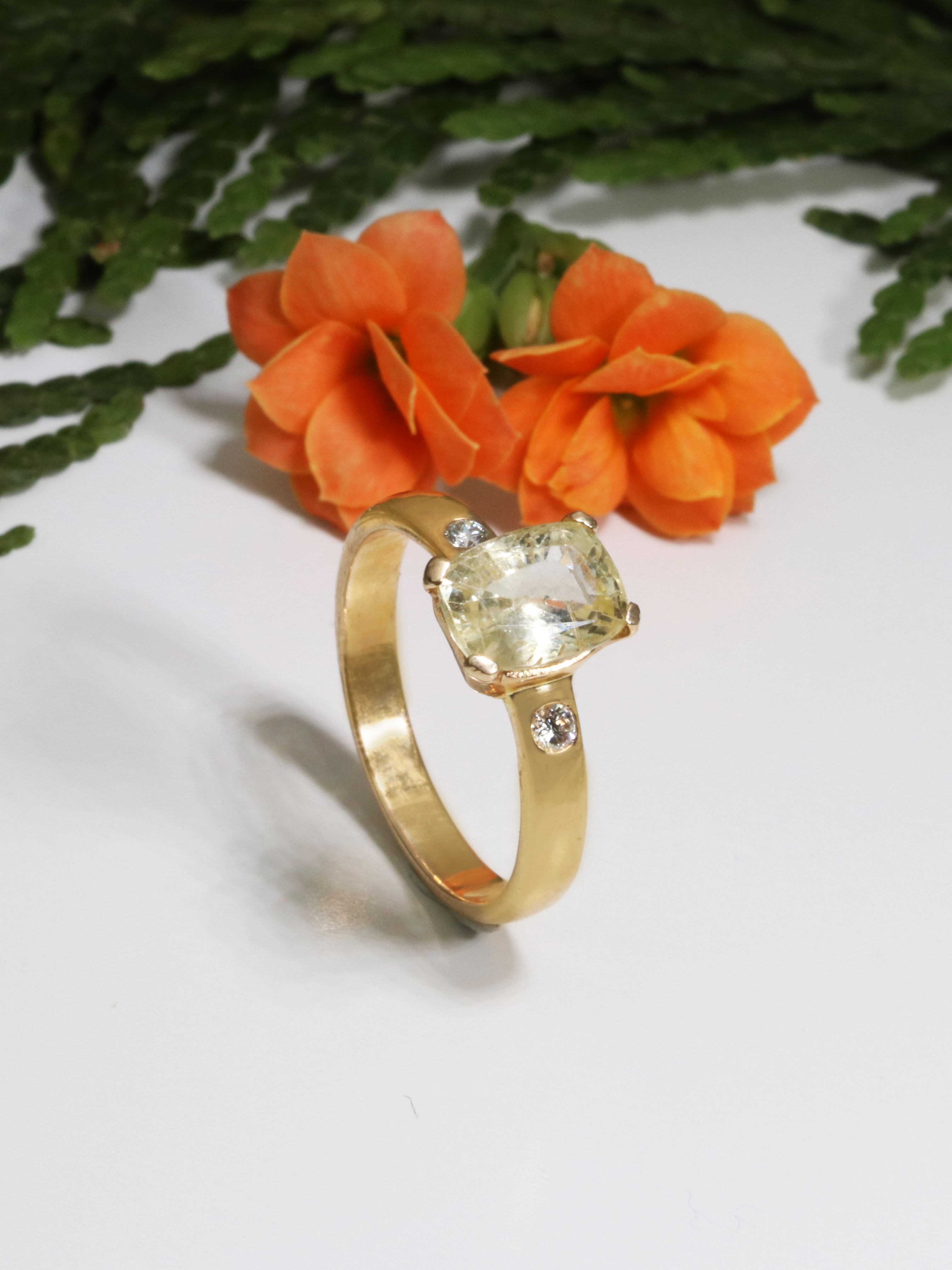 aquamarin-ring-aquamarine-ring-gold-gs0118-3 Saphir Ring mit Diamant - Gold 14k