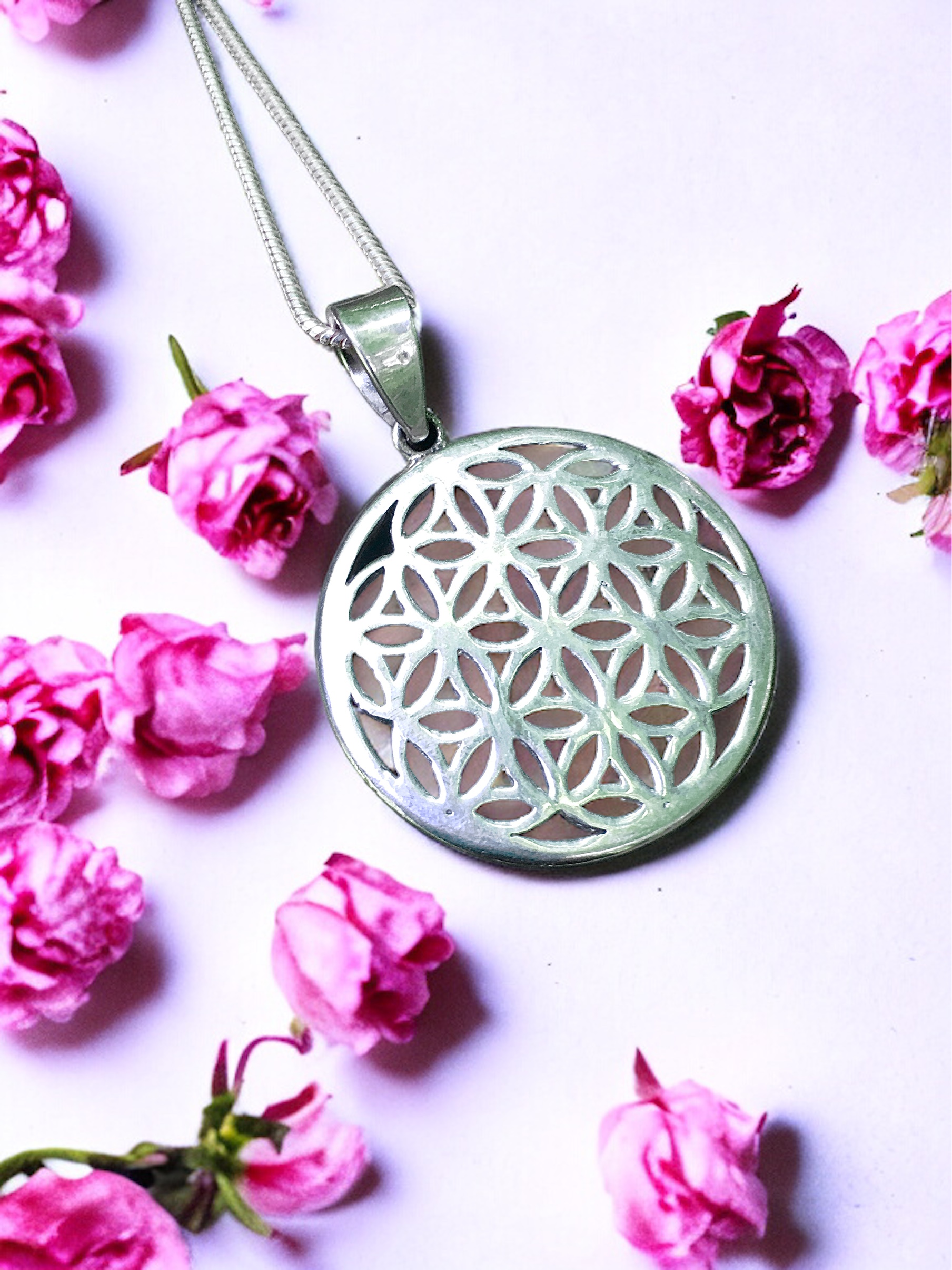 Photoroom_20240316_182130 Blume des Lebens - 925 Silber