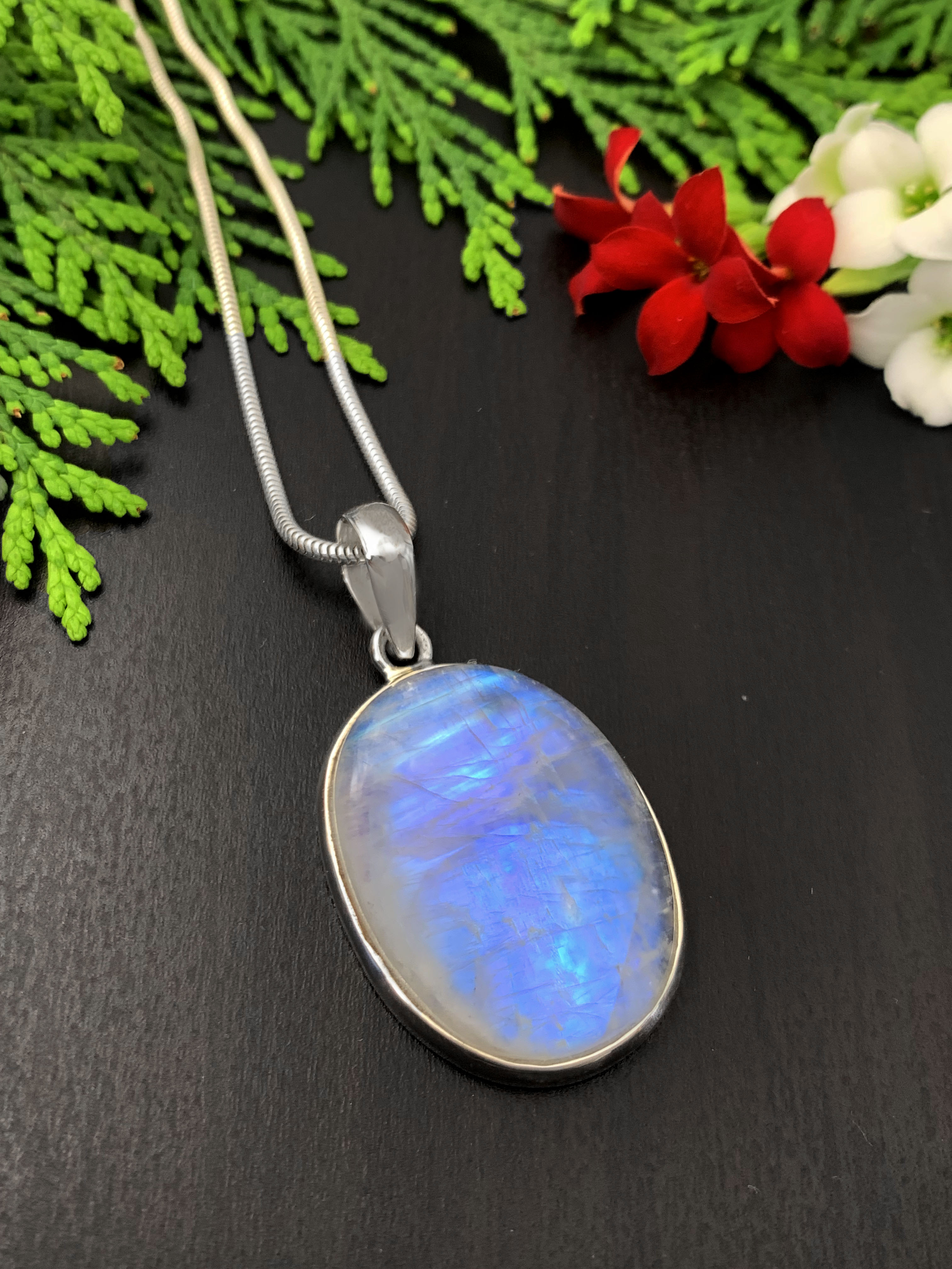 Moonstone Pendant - Rainbow