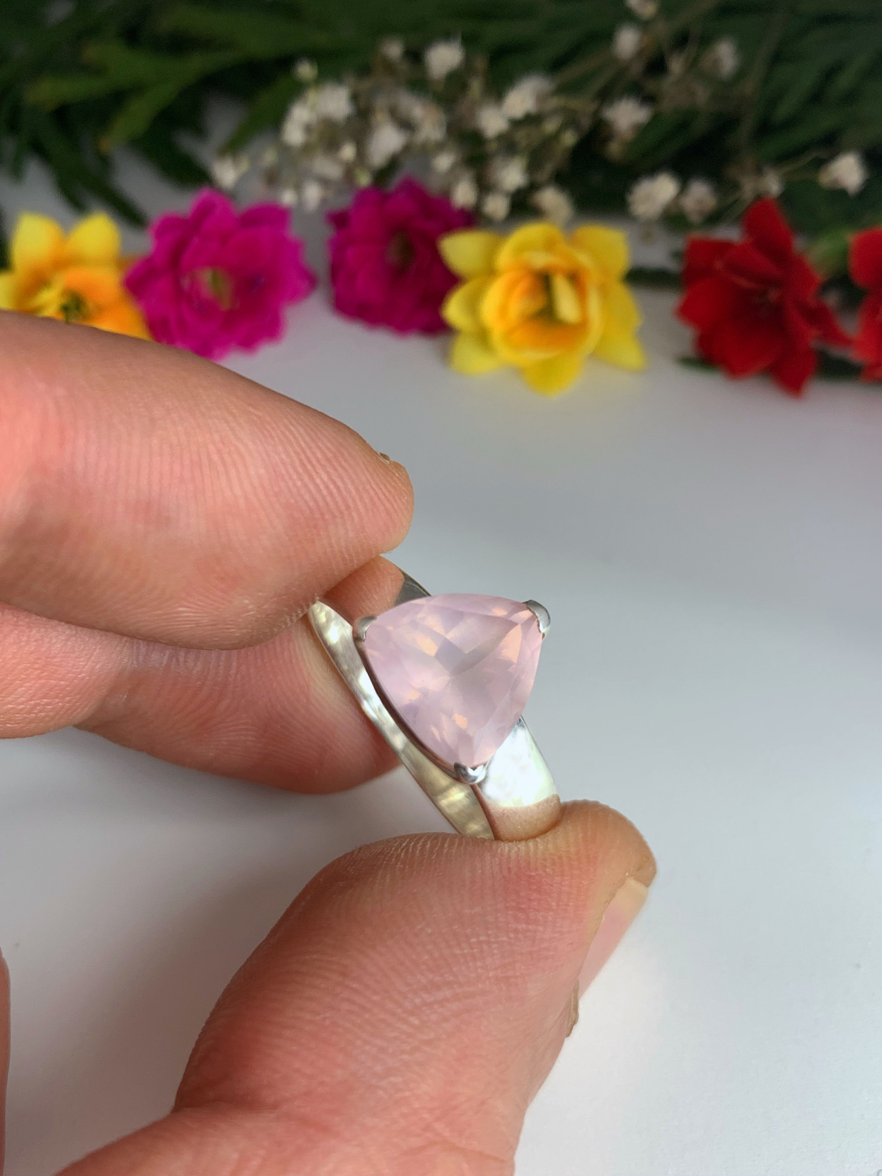 Rosenquarz Ring - TOP