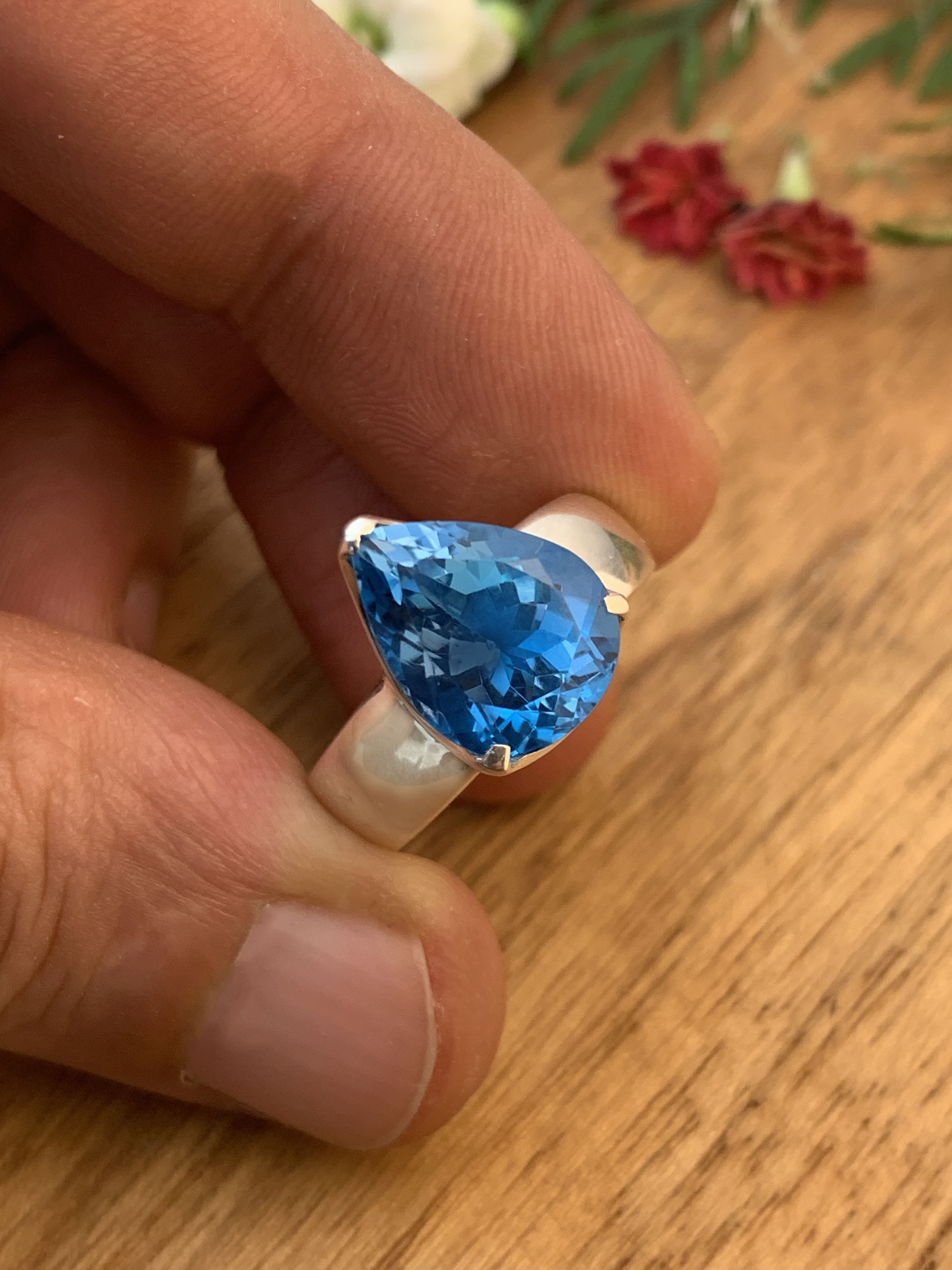 Swiss Blautopas Ring - TOP 