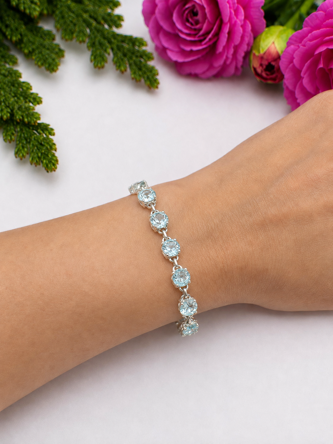 Aquamarin Armband