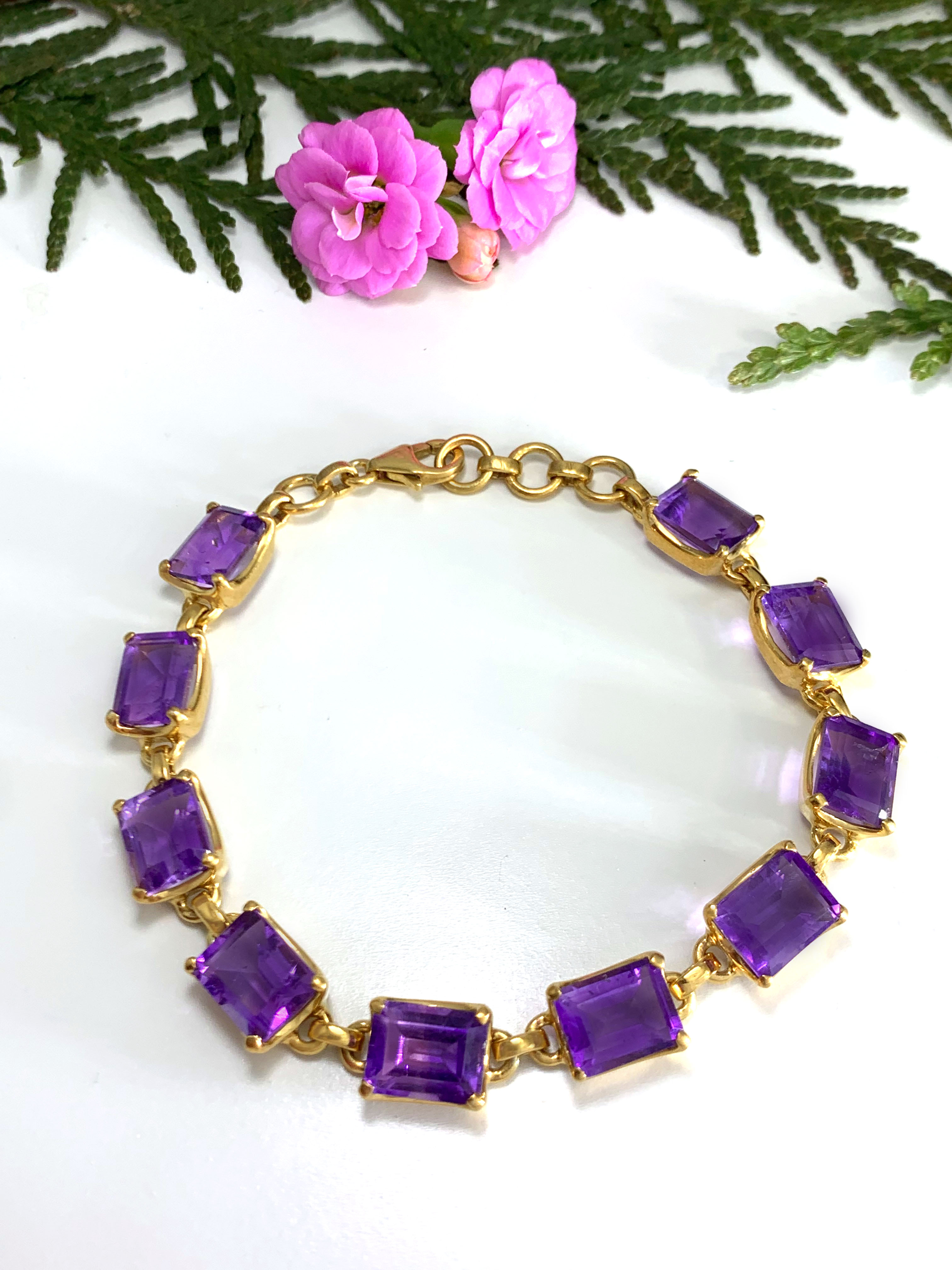amethyst-armband-vergoldet-amethyst-bracelet-gold-plated-ab00345-3 Amethyst Armband