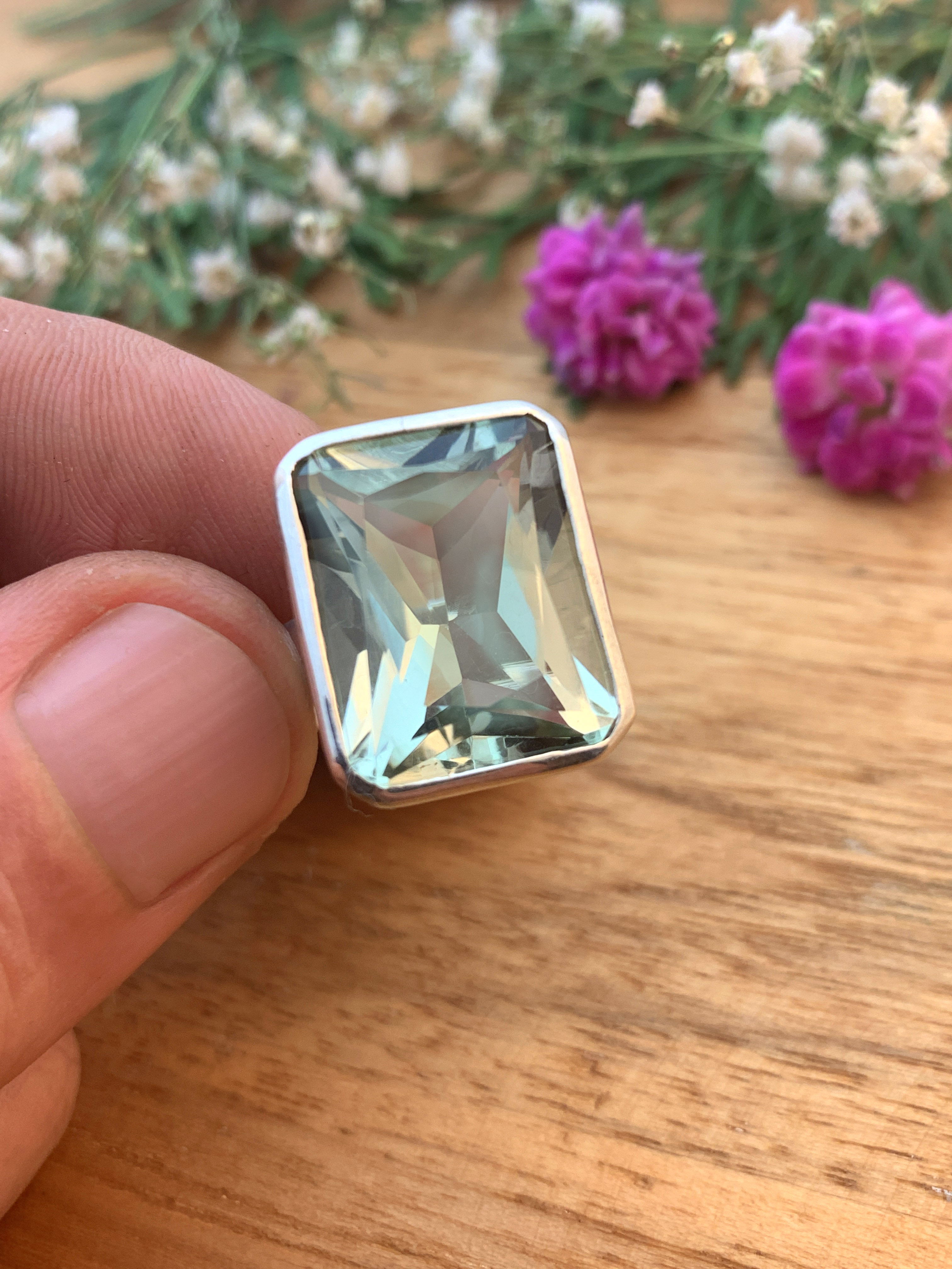 Prasiolith Ring