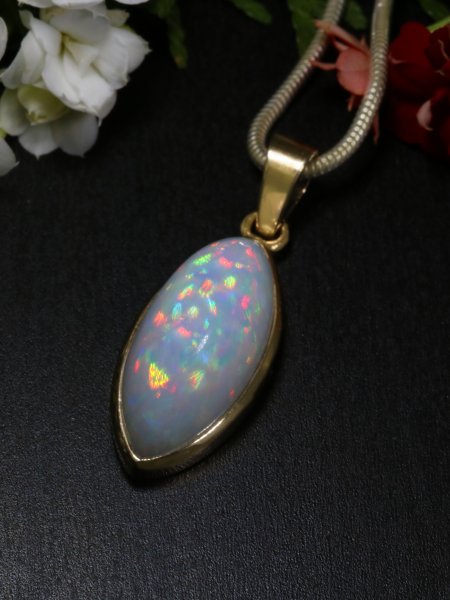 Opal Pendant - 14k Gold